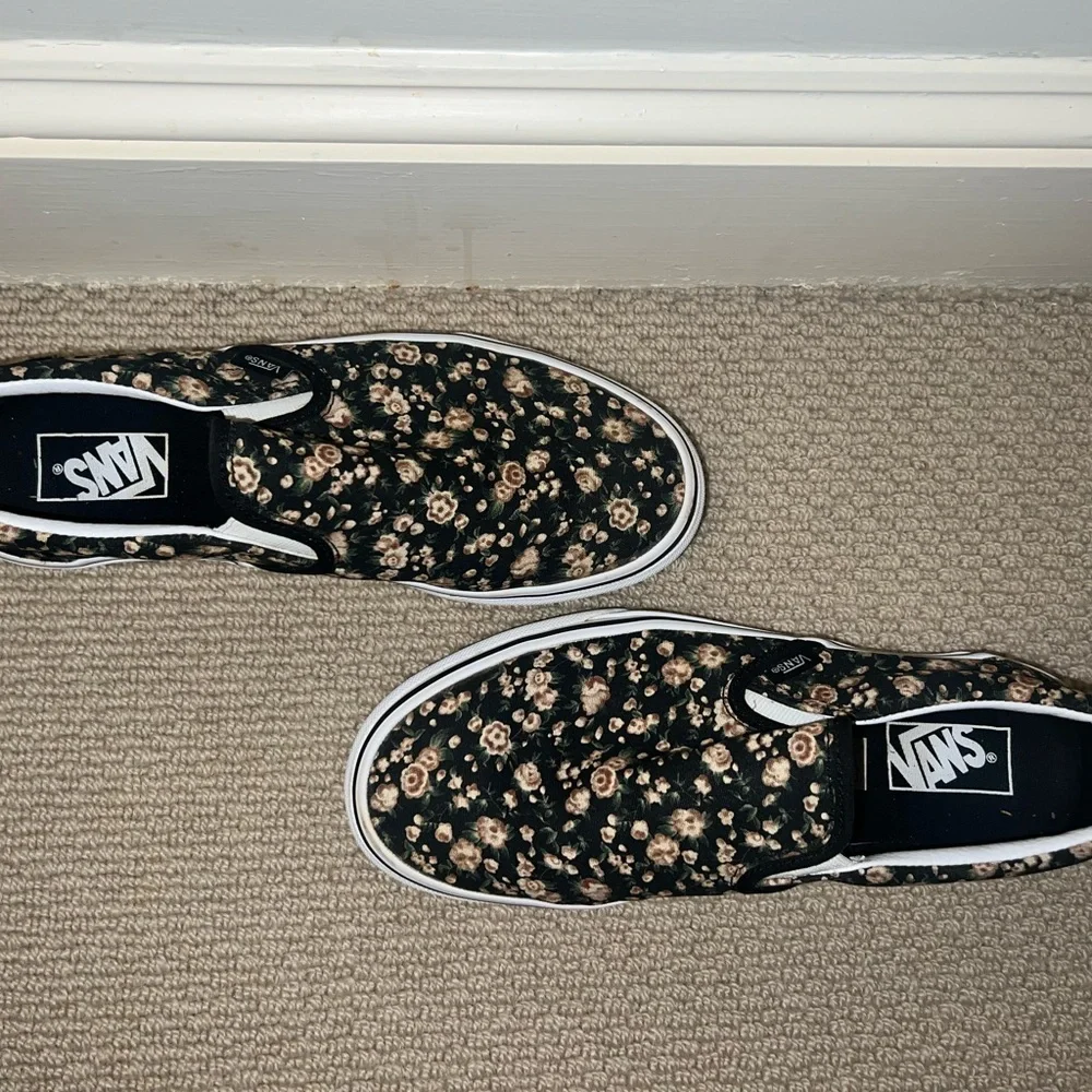 Floral Vans Slide On Sneakers - Picture 3 of 5